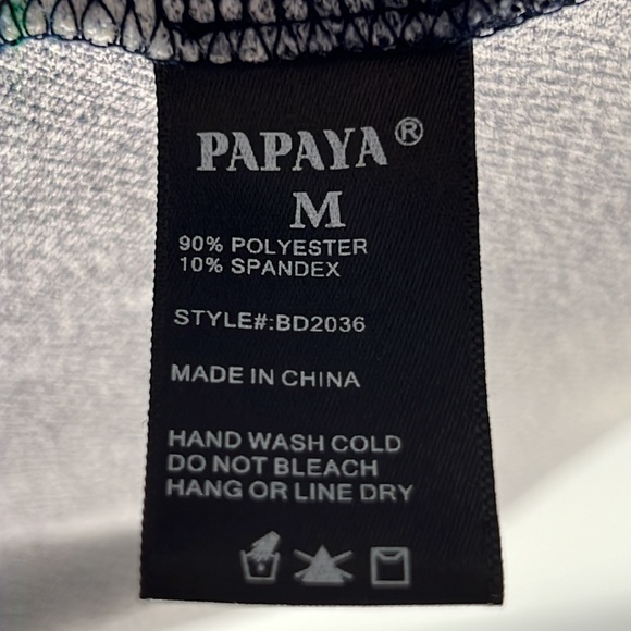 Papaya Navy Floral Print Halter Dress Sz: M - Picture 8 of 8